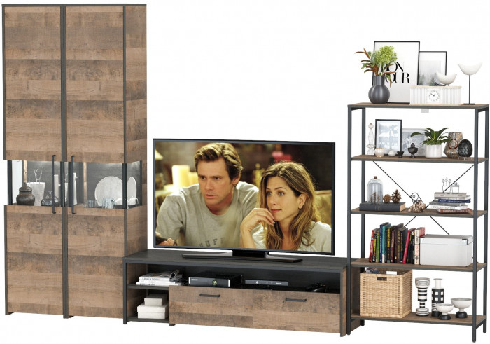 Трувор Гостиная 028, дуб гранж песочный/интра