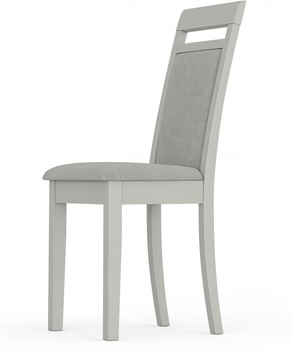 Стул Мебель--24 разборный Гольф-12, цвет серый, обивка ткань велюр серый 63, ШхГхВ 40х40х100 см., от пола до верха сиденья 47 см. (мягкая спинка)