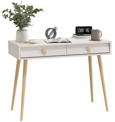 Афина Спальня 4-25904М1к.с. Стол, цвет кашемир серый, ШхГхВ 100х45х76 см., цвет ножек: тик