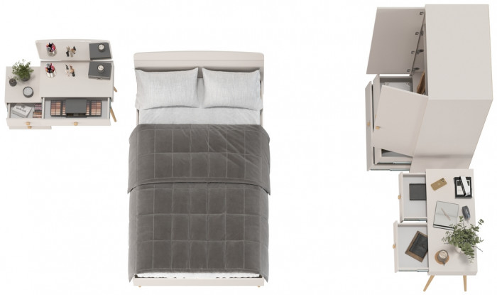 Афина Спальня 08-1200, кашемир серый