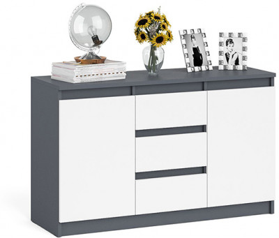 Мори Комод МК1200.3, графит/белый