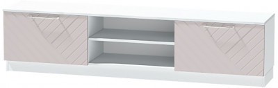 Тумба-2 под ТВ напольная "Иннэс-7", Белый/Грэй софт