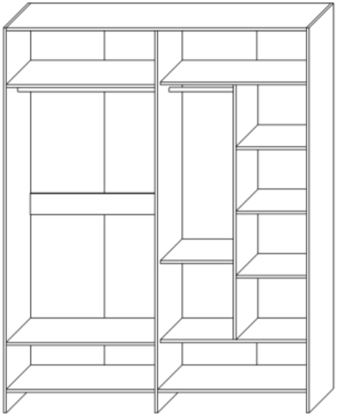 Модульная спальня "Герта" - Дуб канзас/Зеленый матовый
