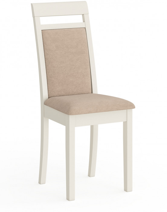 Стул Мебель--24 разборный Гольф-12, цвет слоновая кость, обивка ткань велюр бежевый 05, 40х40х100 см., от пола до верха сиденья 47 см. (мягкая спинка)