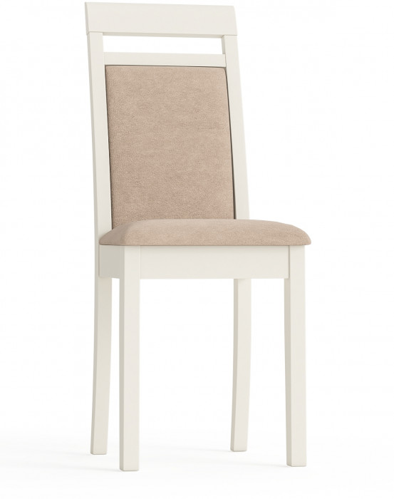 Стул Мебель--24 разборный Гольф-12, цвет слоновая кость, обивка ткань велюр бежевый 05, 40х40х100 см., от пола до верха сиденья 47 см. (мягкая спинка)