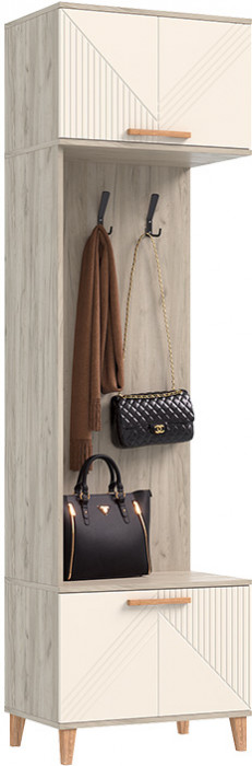 Модульная прихожая Ирис, Крафт серый/Кашемир