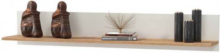 Остин 16.484 Полка, белый шагрень/дуб крафт золотой