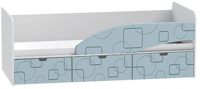 Детская кровать Бриз-3 80х190, квадрат (Антарктида/Белый/правый)