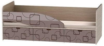 Детская кровать Бриз-3 80х190, квадрат (Антарктида/Белый/правый)