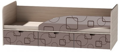 Детская кровать Бриз-3 80х190, квадрат (Антарктида/Белый/правый)