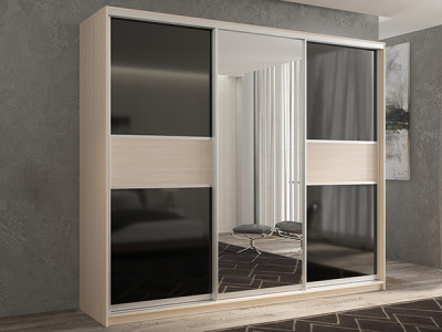 Шкаф-купе Кааппи 9 Дуб молочный 240х60х230 см