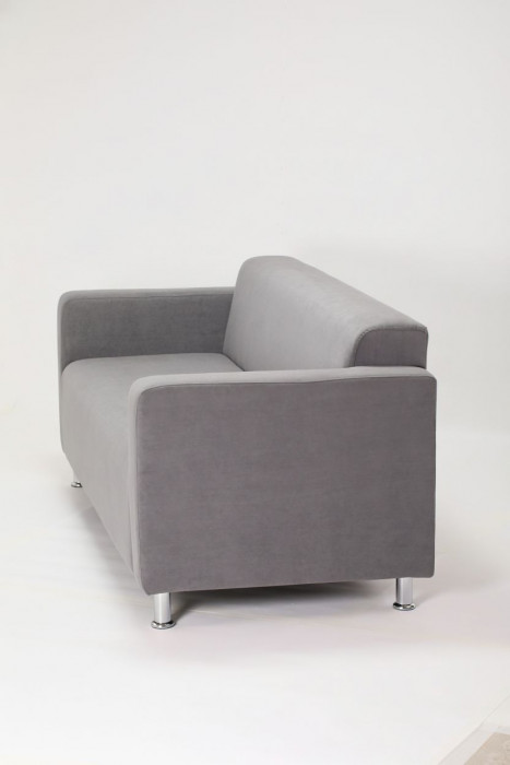 Диван прямой Томи, 180 см, велюр, серый графит