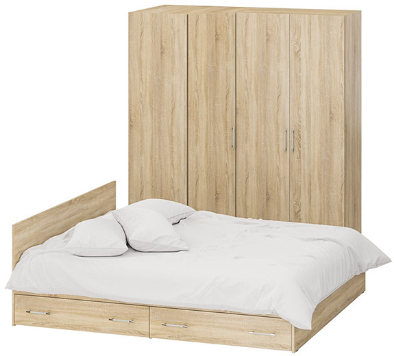 Спальня Стандарт 2-1800Я, дуб сонома