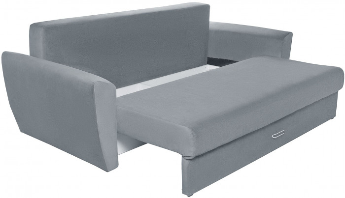 Диван-кровать Амстердам Люкс, 160х195, еврокнижка, пружинный блок, велюр, серый