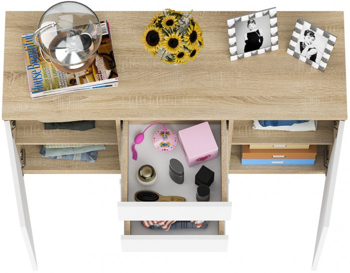 Мори Комод МК1200.3, дуб сонома/белый