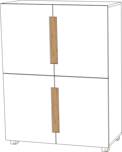 Модульная гостиная комната "Шанталь" - Дуб наварра/Белый