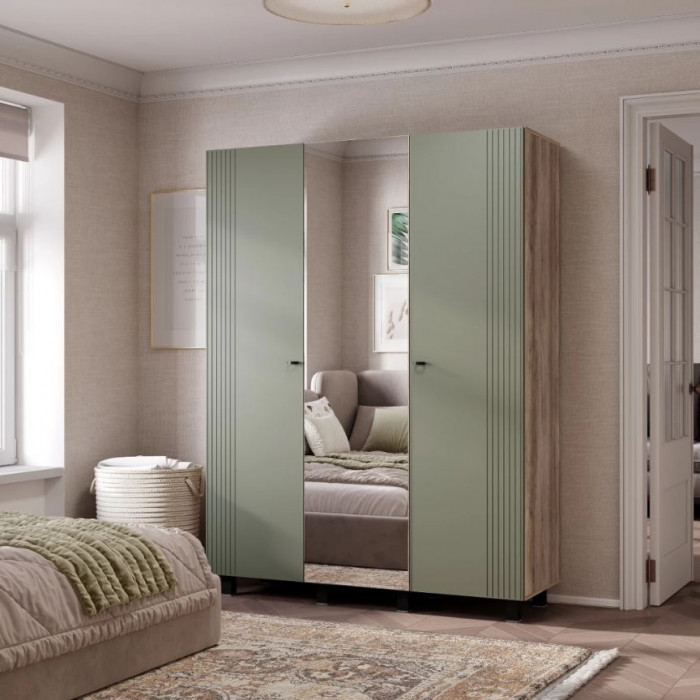 "Олива" ШК-08 Шкаф 3-х створчатый Дуб каньон/МФ12