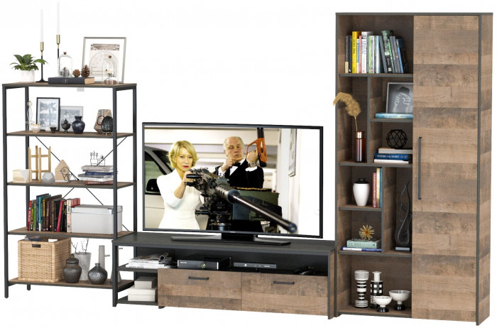 Трувор Гостиная 070, дуб гранж песочный/интра