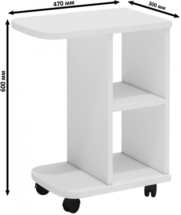 журнальный стол С-МД-СЖ-3, белый шагрень