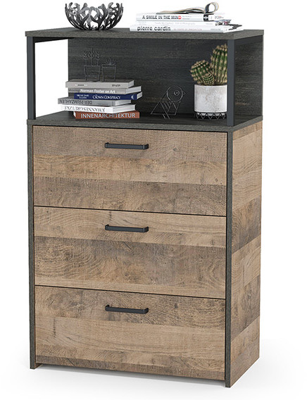 Трувор 13.307.02 Комод с ящиками, дуб гранж песочный/интра