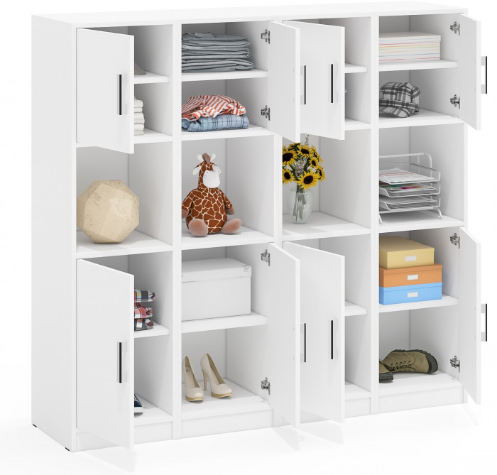 Четыре Пенала С-МД-СК9П к компьютерному столу С-МД-СК9, белый шагрень