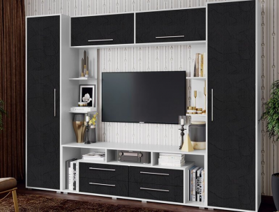 Гостиная Гармония Пластер блэк/белый