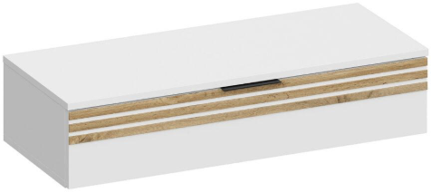 Туалетный столик + Зеркало Нао, Белый/Белый, Дуб Вотан