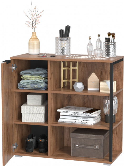 Гранд 16.222 Комод, цвет дуб крафт табачный, ШхГхВ 82х38,4х81,5 см., универсальная сборка