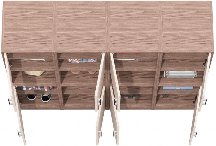 Четыре Пенала С-МД-СК9П к компьютерному столу С-МД-СК9, ясень шимо светлый/ясень шимо тёмный