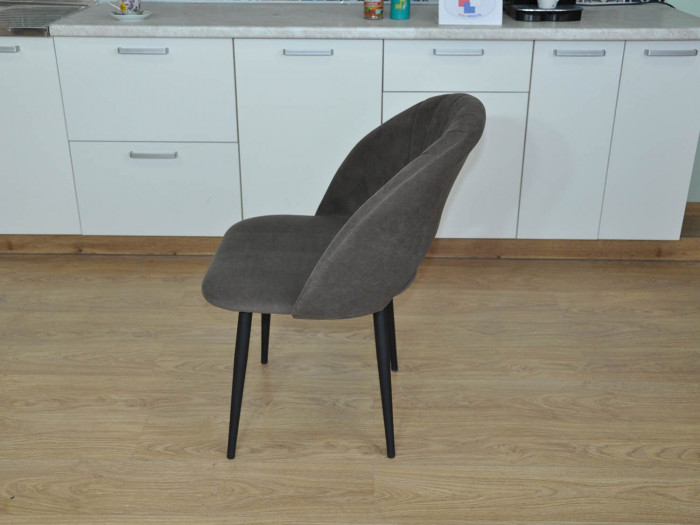 Стул ДЕНИ-2 Д2 / черный /велюр коричневый