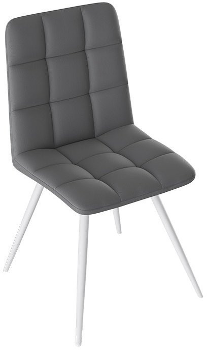 Бруно Стул (конус Т3) (Черный муар матовый/Кожзам Бежевый)