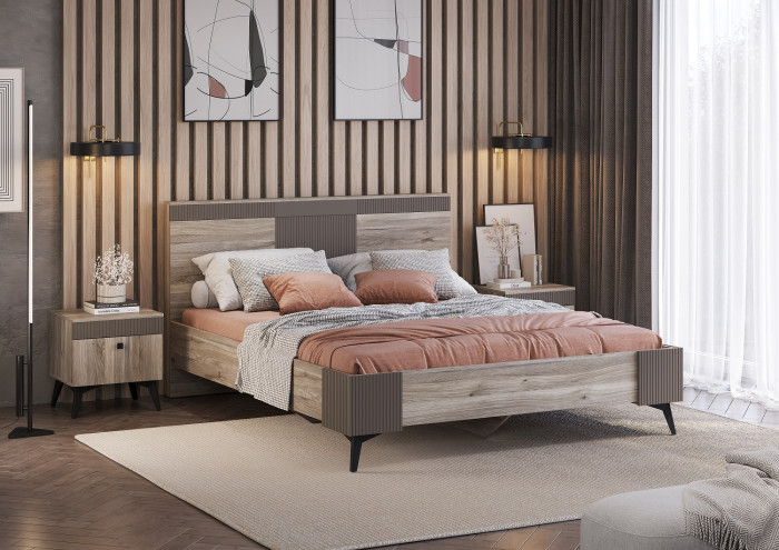 Тумба прикроватная Кассандра ТБ-11, Дуб смоки, МФ14