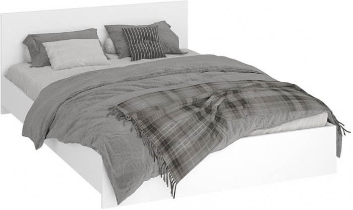 Кровать 140х200 с основанием ЛДСП Ронда КР-140, белый