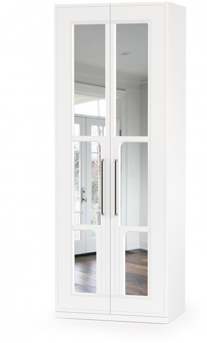 Валенсия Спальня Шкаф для одежды 4-х створчатый, цвет ЛДСП белый шагрень/МДФ белый шагрень, ШхГхВ 168х54,2х225,3 см.