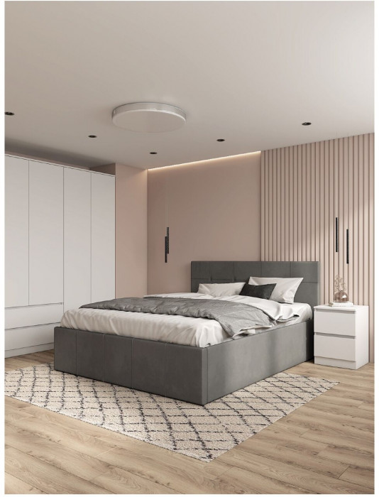 Кровать Лана 180, Графит софт