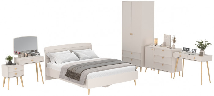 Афина Спальня 09-1600, кашемир серый