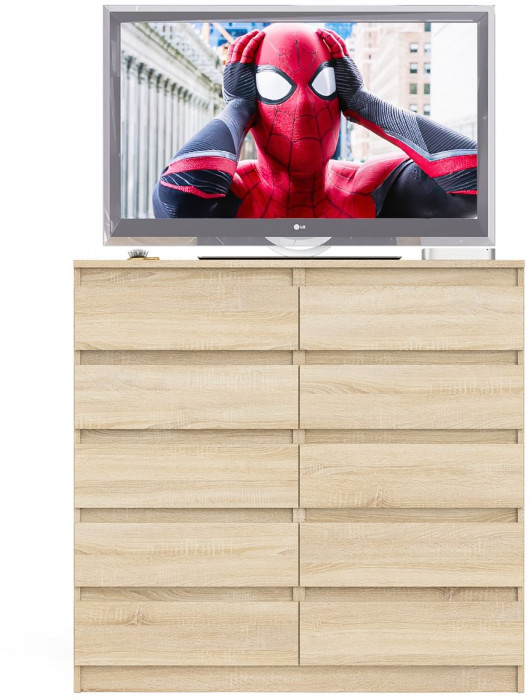 Мори Комод МК1200.10, цвет дуб сонома, ШхГхВ 120,4х41х115 см.