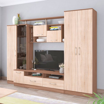 Гостиная Оскар-5 (2500*1920*450) ясень шимо/дуб сонома