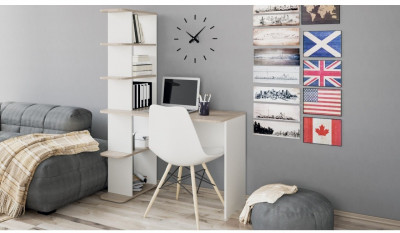 Стол письменный тип 4 (Дуб Сонома/Белый Ясень)