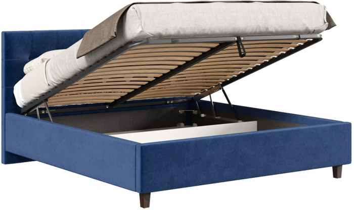 Кровать с подъёмным механизмом 1800 Турин, синий