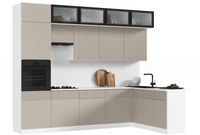 Кухня Оливия NEW 3,0х1,8м Шарли Мокко