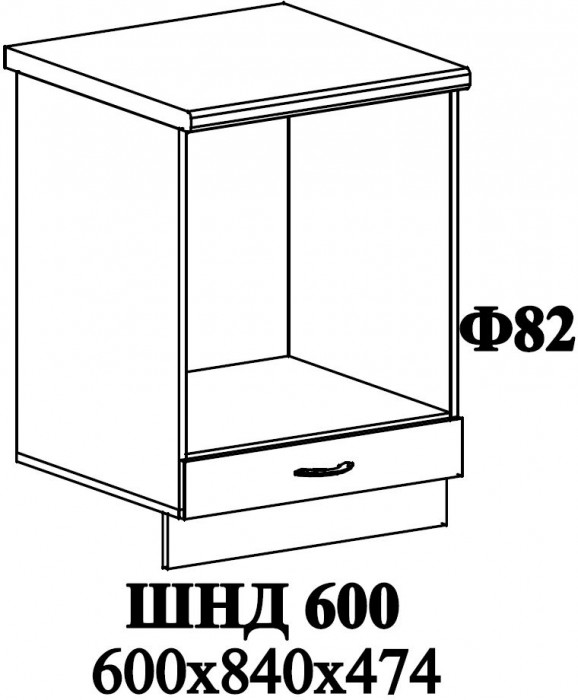 Ф-82 Модена (ШНД 600) МДФ дуб бирюза