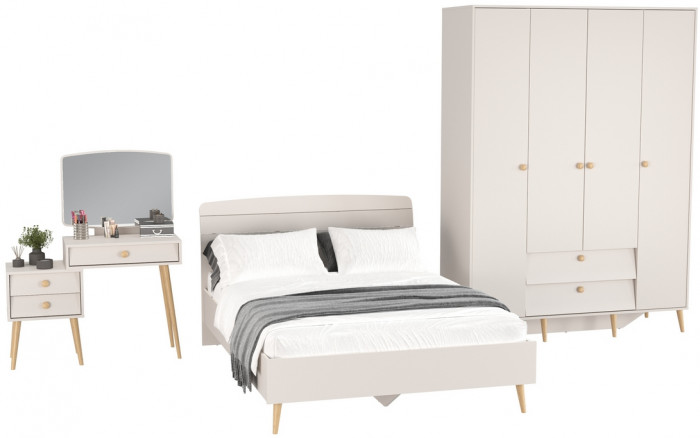 Афина Спальня 10-1400, кашемир серый