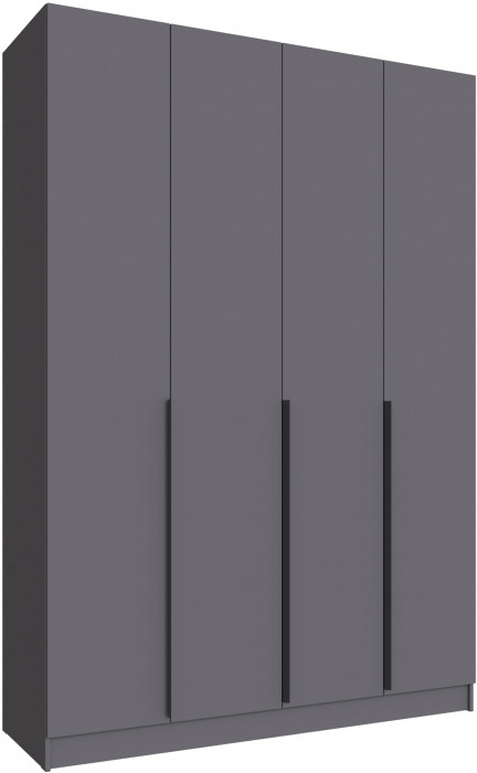 Шкаф Мадрид (1,6) с 6 ящ. внутри без зеркала, Графит серый