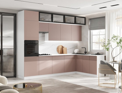Кухня Оливия NEW 3,0х1,8м Шарли пинк