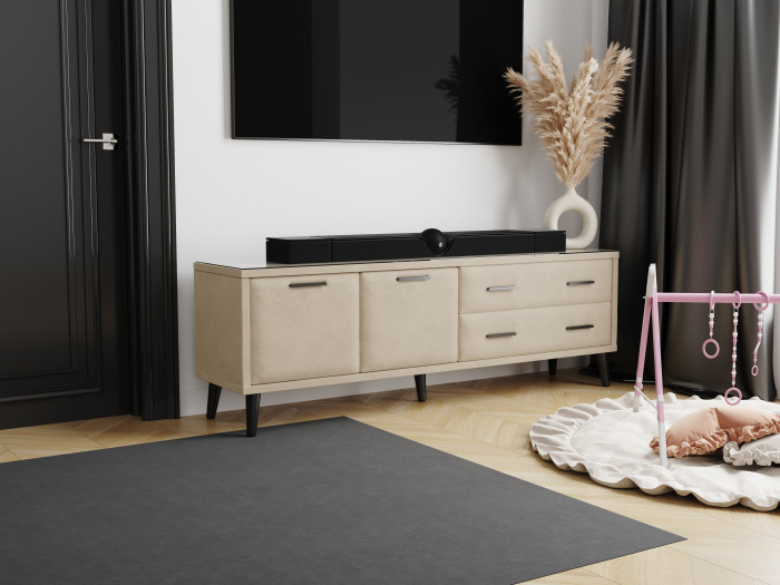 Тумба ТВ интерьерная Виго 1,6 бежевый