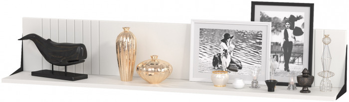 Валенсия Гостиная № 052, цвет ЛДСП белый шагрень/МДФ белый шагрень, ШхГхВ 266,2х38,3х180 см.