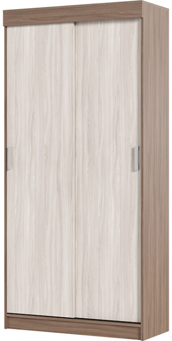 Андрей-Эконом (евро) шкаф-купе (1000*2100*416 мм) ясень шимо темный/ясень шимо светлый
