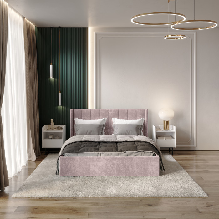 Кровать с подъемным механизмом Версаль КР-13 (1,4м), Шарли пинк