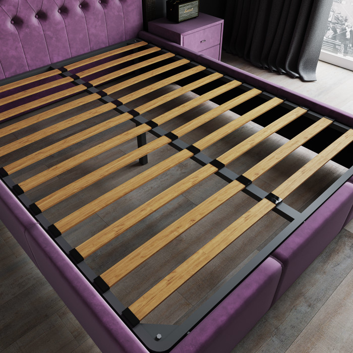 Октавия Кровать интерьерная 180 серый ромб, ортопед